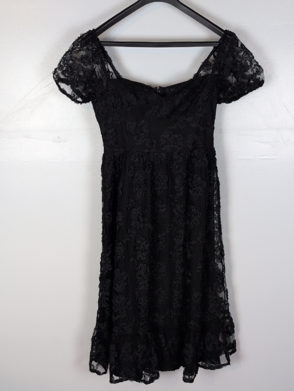 Lulu's Lace Rosette Midi Dress